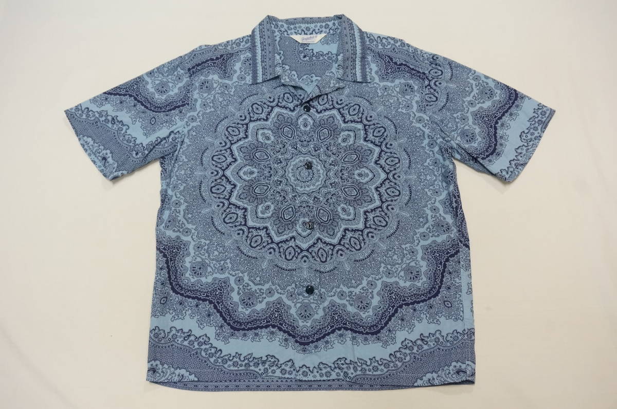 TENDERLOIN PAISLEY SHT S/S★テンダーロイン ペイズリー 半袖 シャツ サイズS ブルー ブルー系 国内正規品 美品