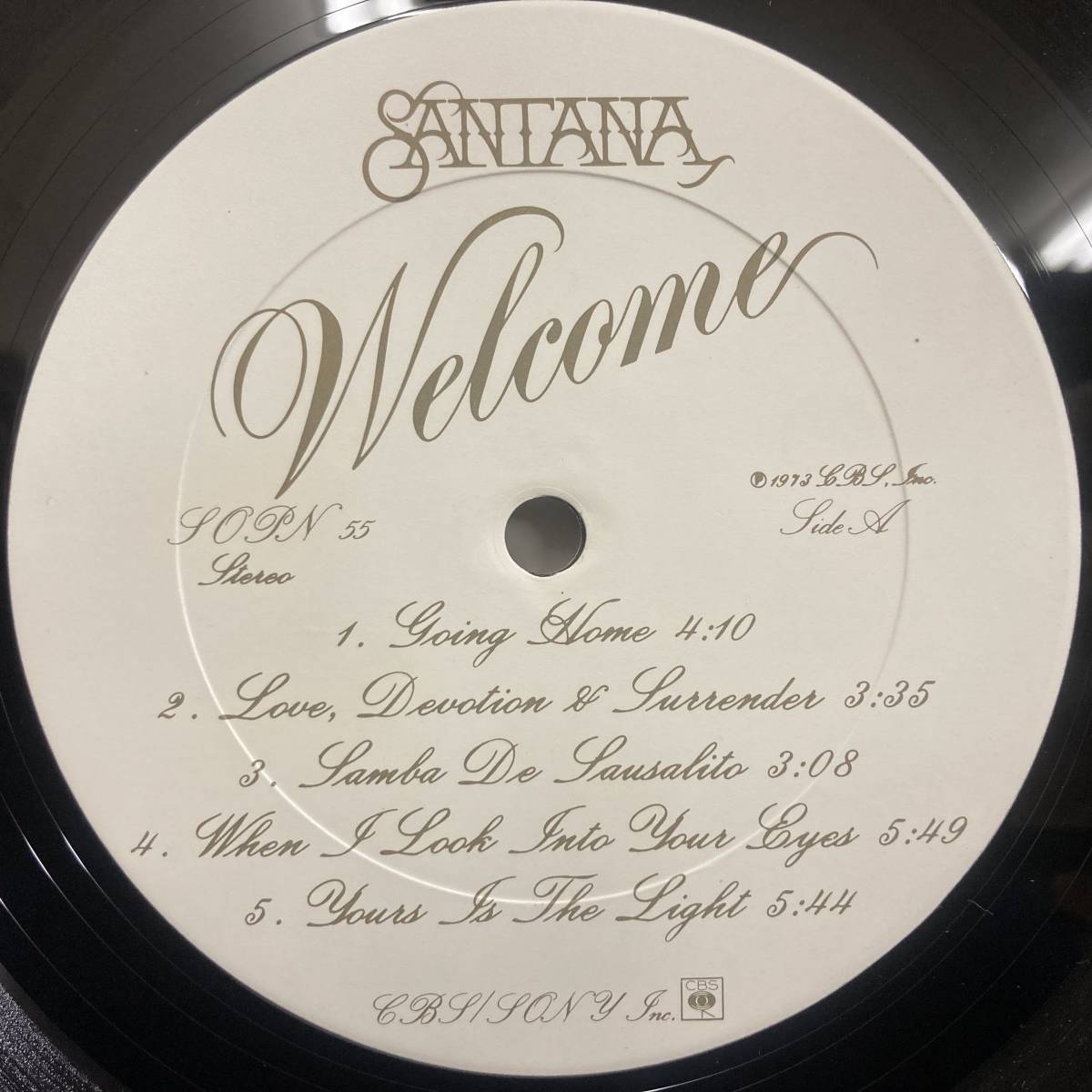 ★231001即決 SANTANA welcome 日本盤 sopn55 掛帯ライナーソニー社内袋アンソニー・ニューマン紹介インサート付、見開きカバー天割れ小_画像5