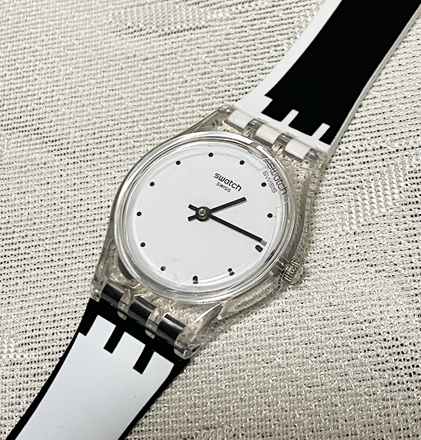 SWATCH スウォッチDOT AROUND THE CLOCK LK370 スイス製メンズ腕時計ホワイトクォーツ25mm  未使用・長期保管品日本代购,买对网