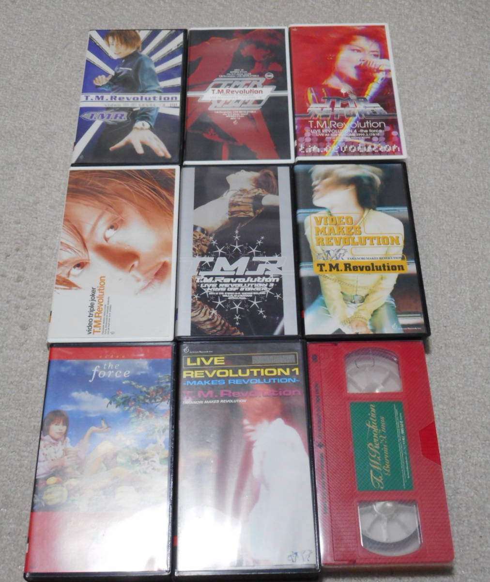 T.M.Revolution Takanori Nishikawa VHS Video 9 -Piece Set, объемная продажа