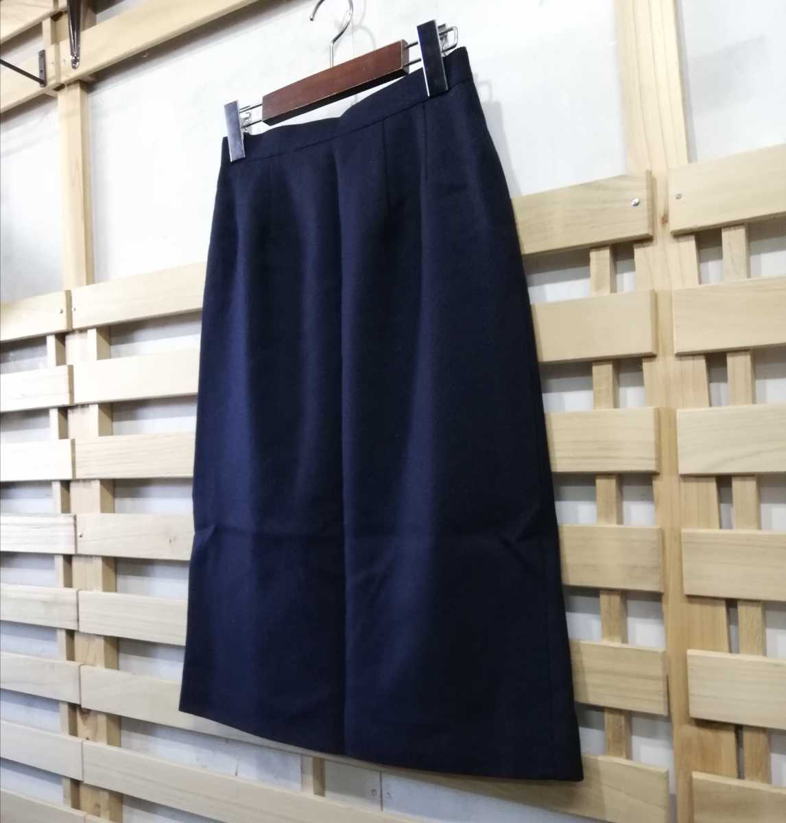 BURBERRYS Burberry юбка Glenn проверка темно-синий серия Vintage Old 7AR шерсть 