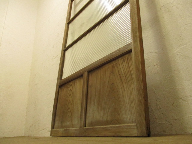 taA067*(2)[H175cm×W89cm]* molding glass. retro old tree frame sliding door * fittings old Japanese-style house reproduction old furniture store furniture reform L under 