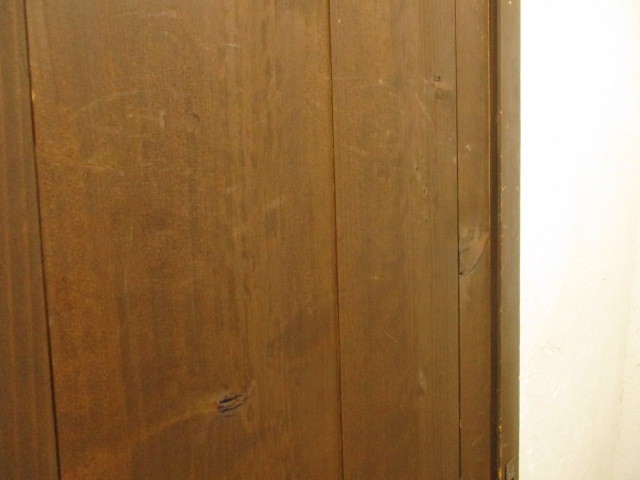 タF593◆(8)【H185cm×W65,5cm】◆使い込まれた格子デザインの古い木製引き戸◆建具居酒屋レトロスタジオ町屋L下_画像6