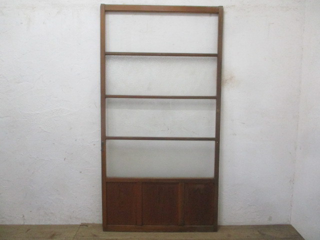 taM390*[H176cm×91,5cm]* antique * retro taste ... old wooden glass door * fittings sliding door old Japanese-style house old furniture L under 