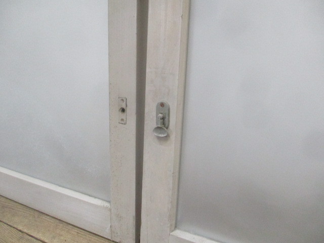 taM826* several set have *[H90cm×W84,5cm]×2 sheets * pretty paint. old wooden glass door * fittings sliding door sash retro K under 