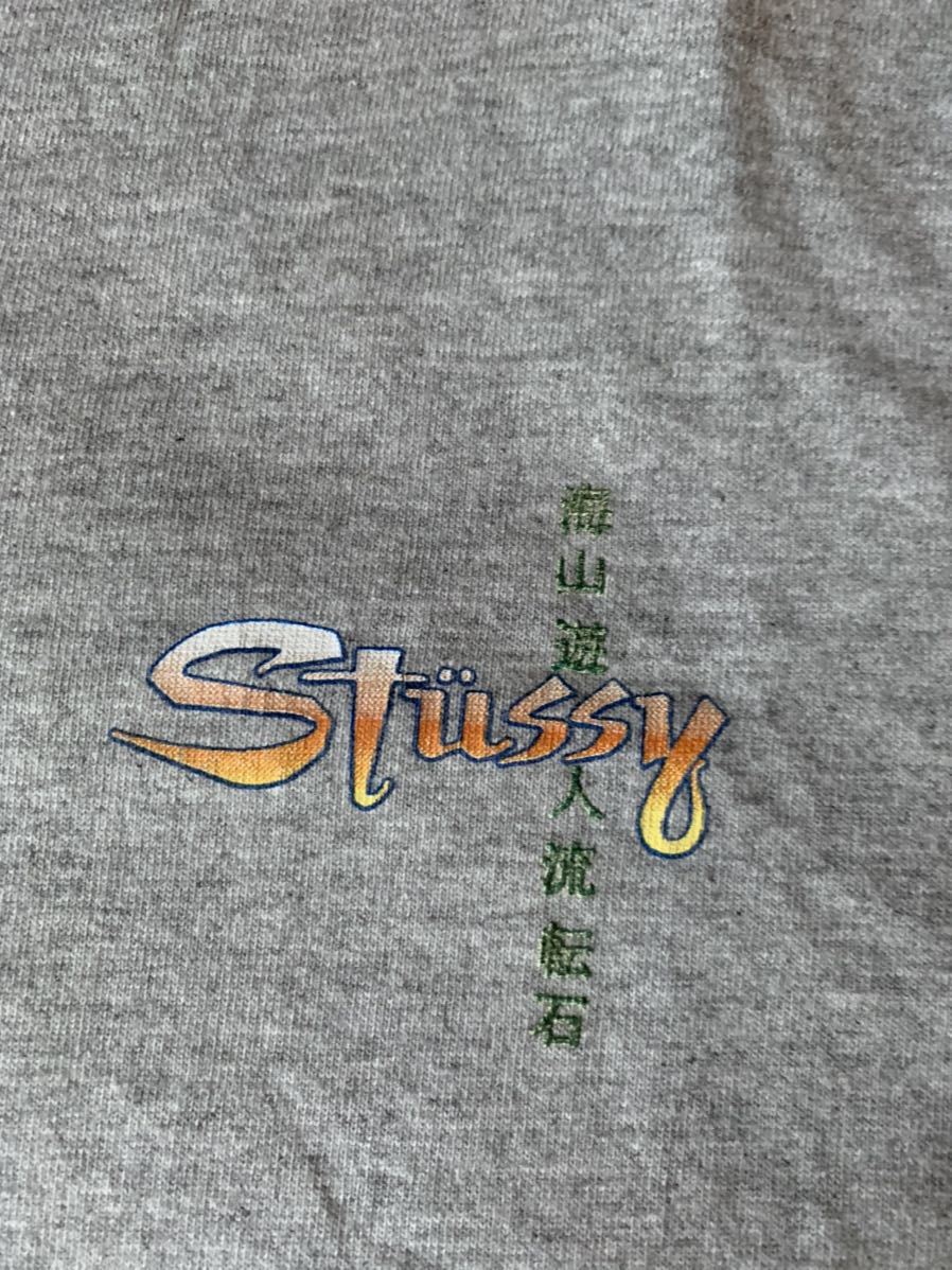 90s L old stussy ビンテージ tシャツ vintage old skate surf オールド ステューシー 葛飾北斎_画像3