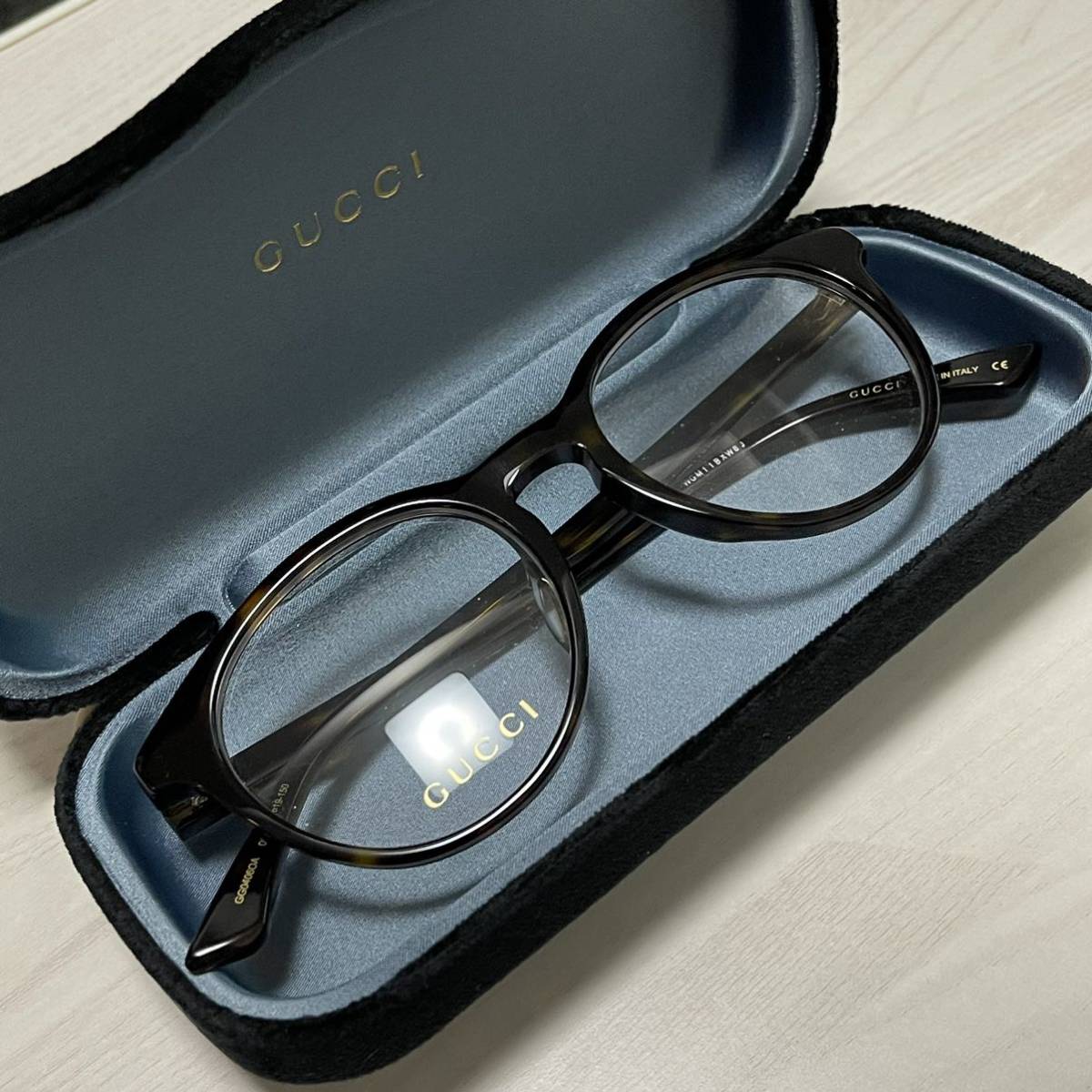  Gucci (GUCCI) brand logo design glasses glasses glasses frame new goods unused box attaching ( glasses case )