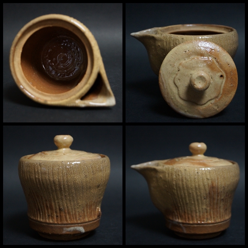 【閑】萩焼 守繁徹作 宝瓶 湯冷まし 煎茶碗(六客) 煎茶器揃え 共箱 / 茶器 煎茶道具 3C0406■_画像3