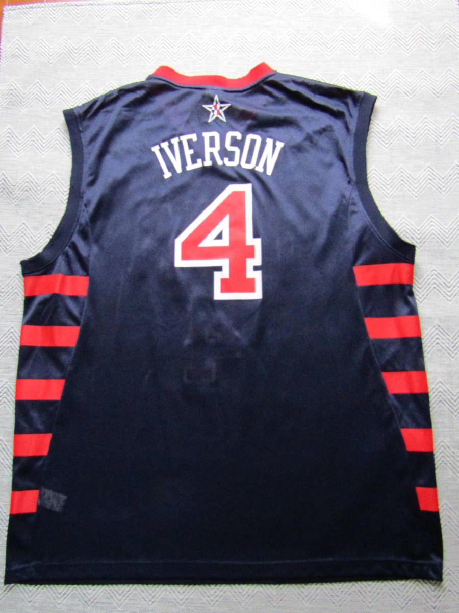 PayPayフリマ｜良品 USAドリームチーム NBA IVERSON アレン・アイバーソン Reebok リーボック製 ユニフォーム バスケ  ゲームシャツ