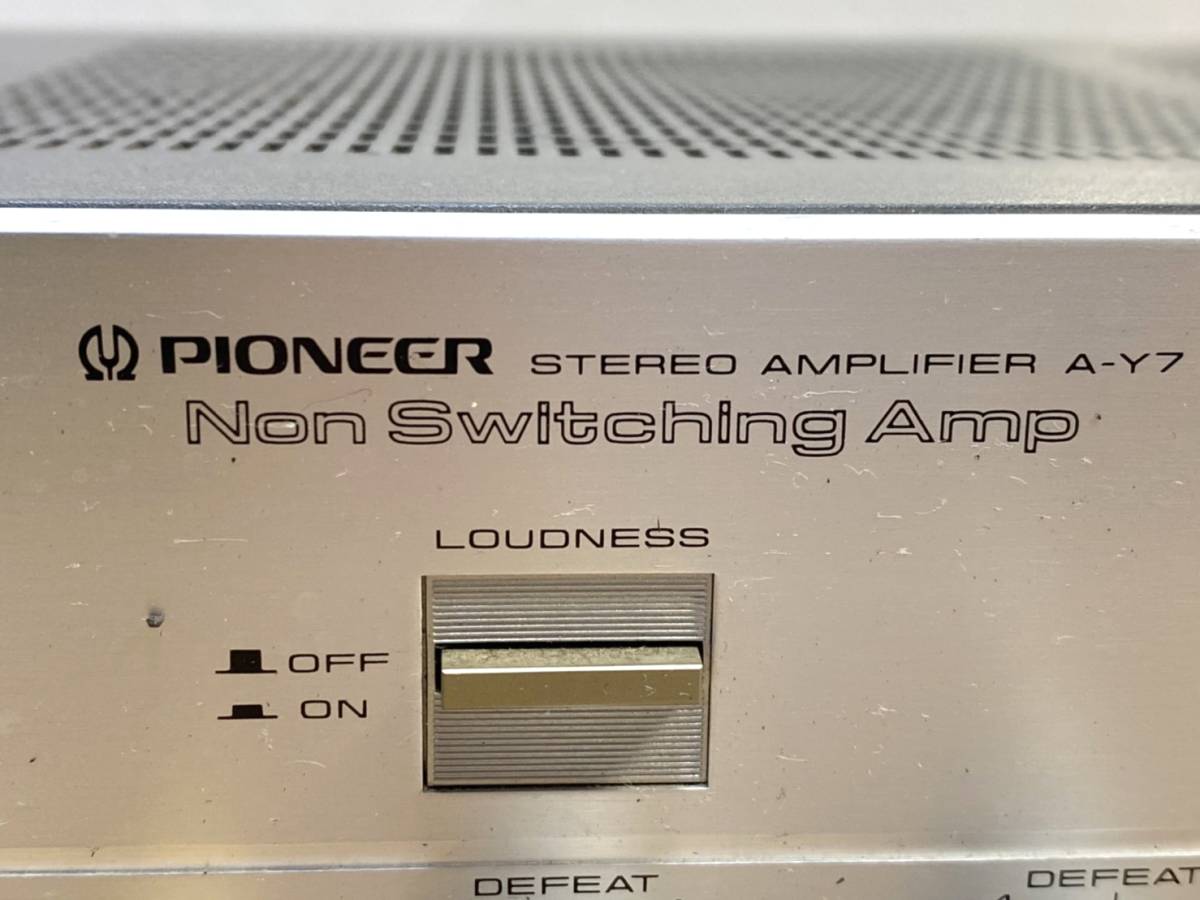 F405 貴重 PIONEER STEREO AMPLIFIER A-Y7 Non Switching Amp プリメイン アンプ_画像3