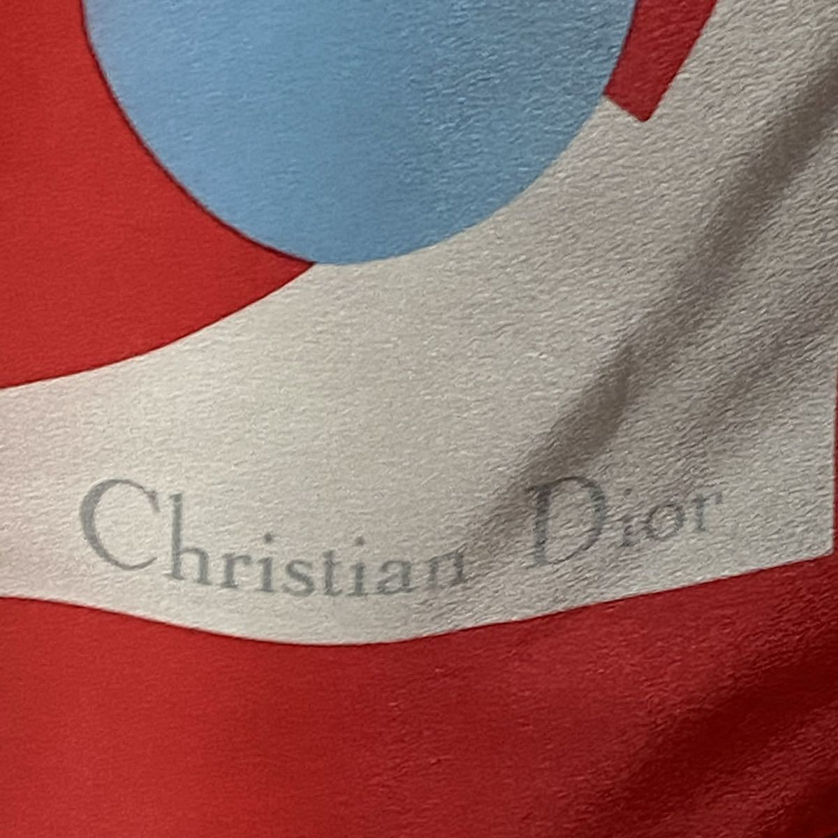 Dior クリスチャン ディオール マルチカラー ドット シルクスカーフ_画像3