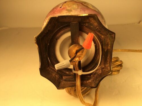 アンティーク セーヴル フランス ハンドペイント 磁器 真鍮 ランプ_画像10