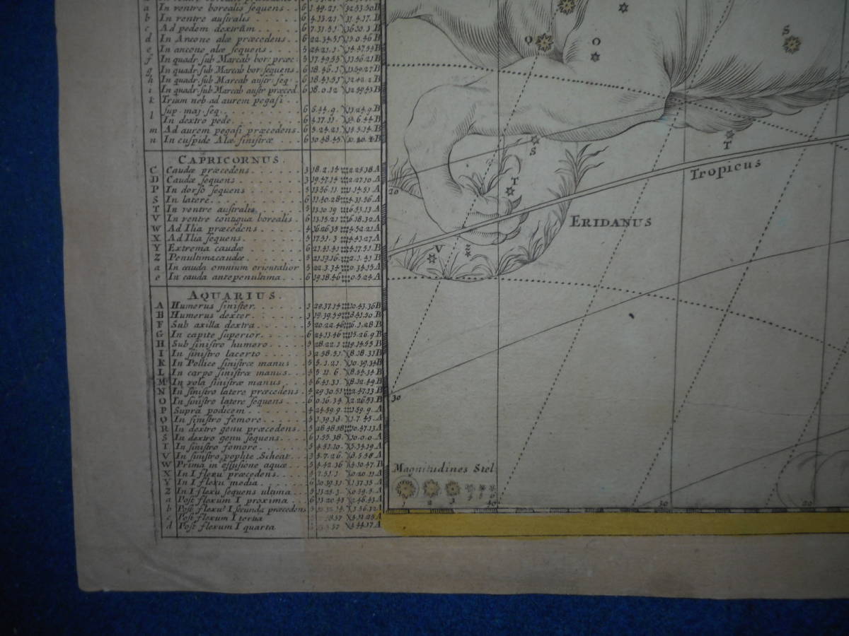 アンティーク、天文、天体、星座早見盤、手彩色銅版画、星図、1742年『ドッペルマイヤー星図　Ⅱ』Star map, Planisphere, Celestial atlas_画像5