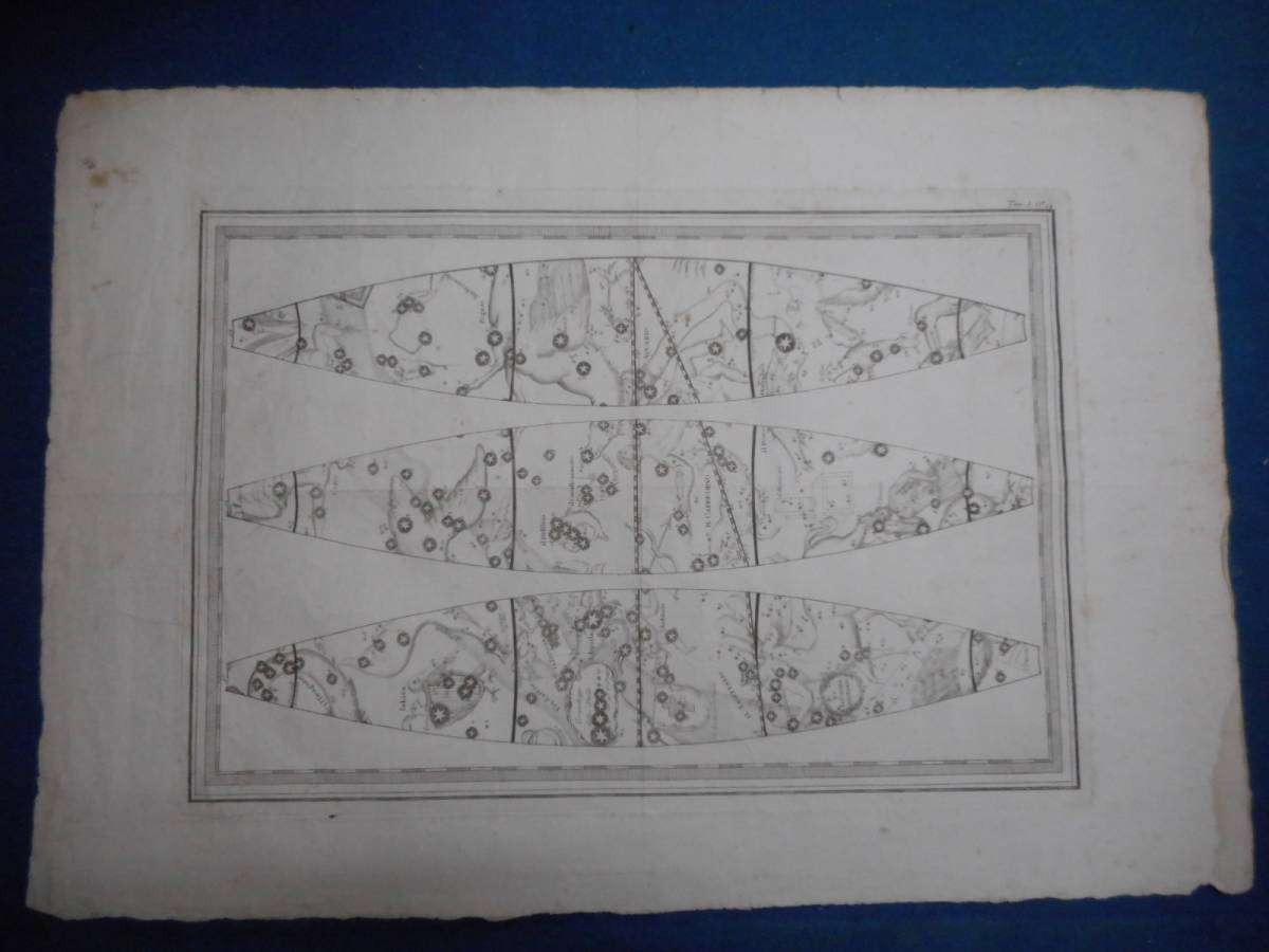 即決アンティーク、天文、天体、星座早見盤、銅版画、星図、1792年『カッシーニ天球儀ゴア』Star map, Planisphere, Celestial atlas