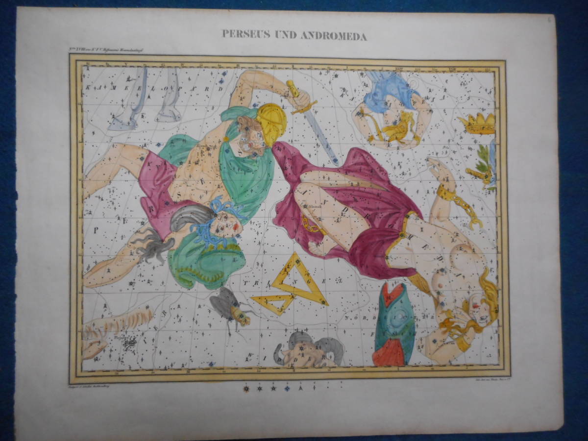 即決 1830年ドイツ『ロックストロー星図帳』アンティーク、天文、天体、星座早見盤、銅版画、星図Star map, Planisphere, Celestial atlas - 天文、宇宙 - 天文、宇宙 即決 1830年ドイツ『ロックストロー星図帳』アンティーク、天文、天体、星座早見盤、銅版画、星図Star map, Planisphere, Celestial atlas - 天文、宇宙 - 天文、宇宙