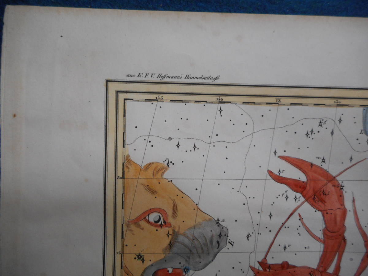 即決 1835年『ホッフマン星図かに座ふたご座他』アンティーク、天文、星座早見盤、手彩色石版画、Star map, Planisphere, Celestial atlas - 天文、宇宙 即決 1835年『ホッフマン星図かに座ふたご座他』アンティーク、天文、星座早見盤、手彩色石版画、Star map, Planisphere, Celestial atlas - 天文、宇宙