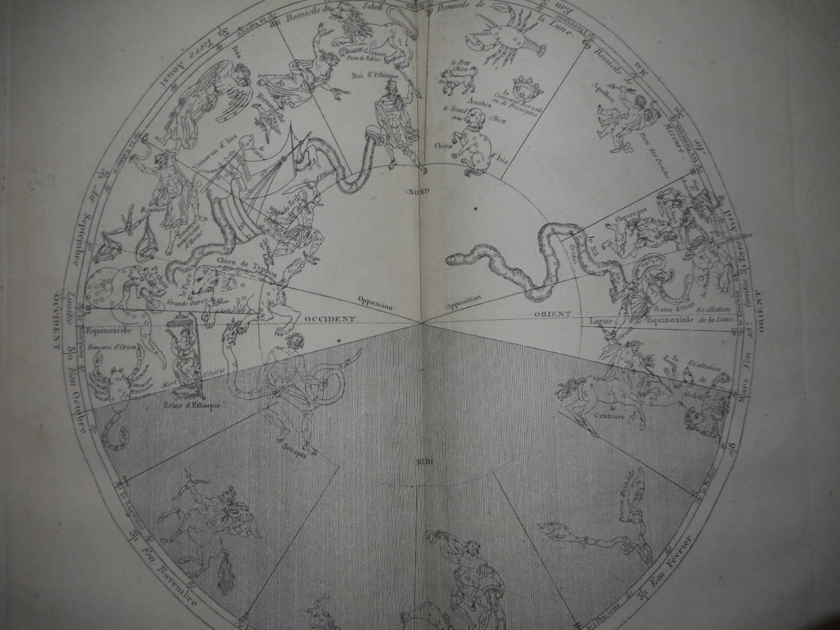 即決1795年『デュプイのエジプト星図=カルトの起源』アンティーク天文、天体、星座早見盤、 即決1795年『デュプイのエジプト星図=カルトの起源』アンティーク天文、天体、星座早見盤、