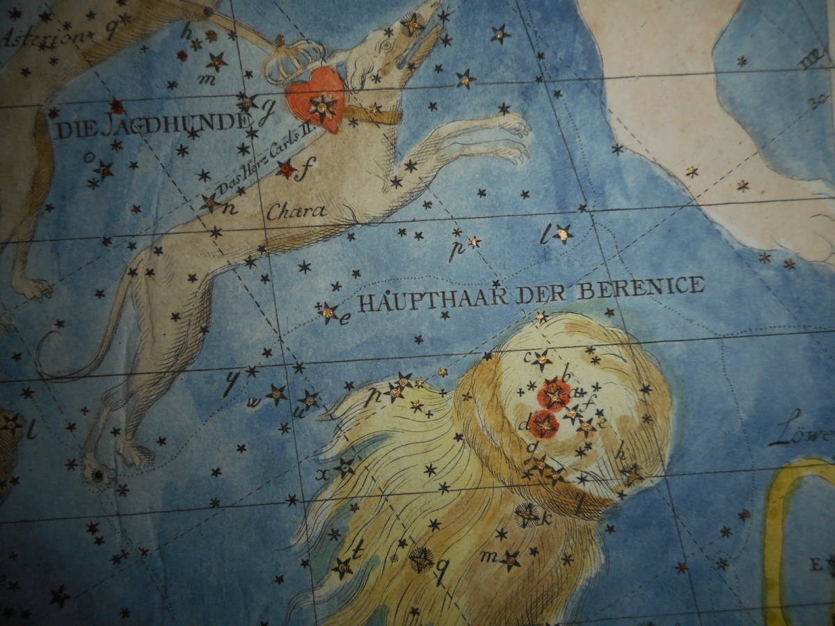 即決1805年『ボーデの星図牛飼座猟犬座』アンティーク天文、天体、星座早見盤、手彩色銅版画、星図Star map, Planisphere, Celestial atlas 自然科学と技術 即決1805年『ボーデの星図牛飼座猟犬座』アンティーク天文、天体、星座早見盤、手彩色銅版画、星図Star map, Planisphere, Celestial atlas 自然科学と技術