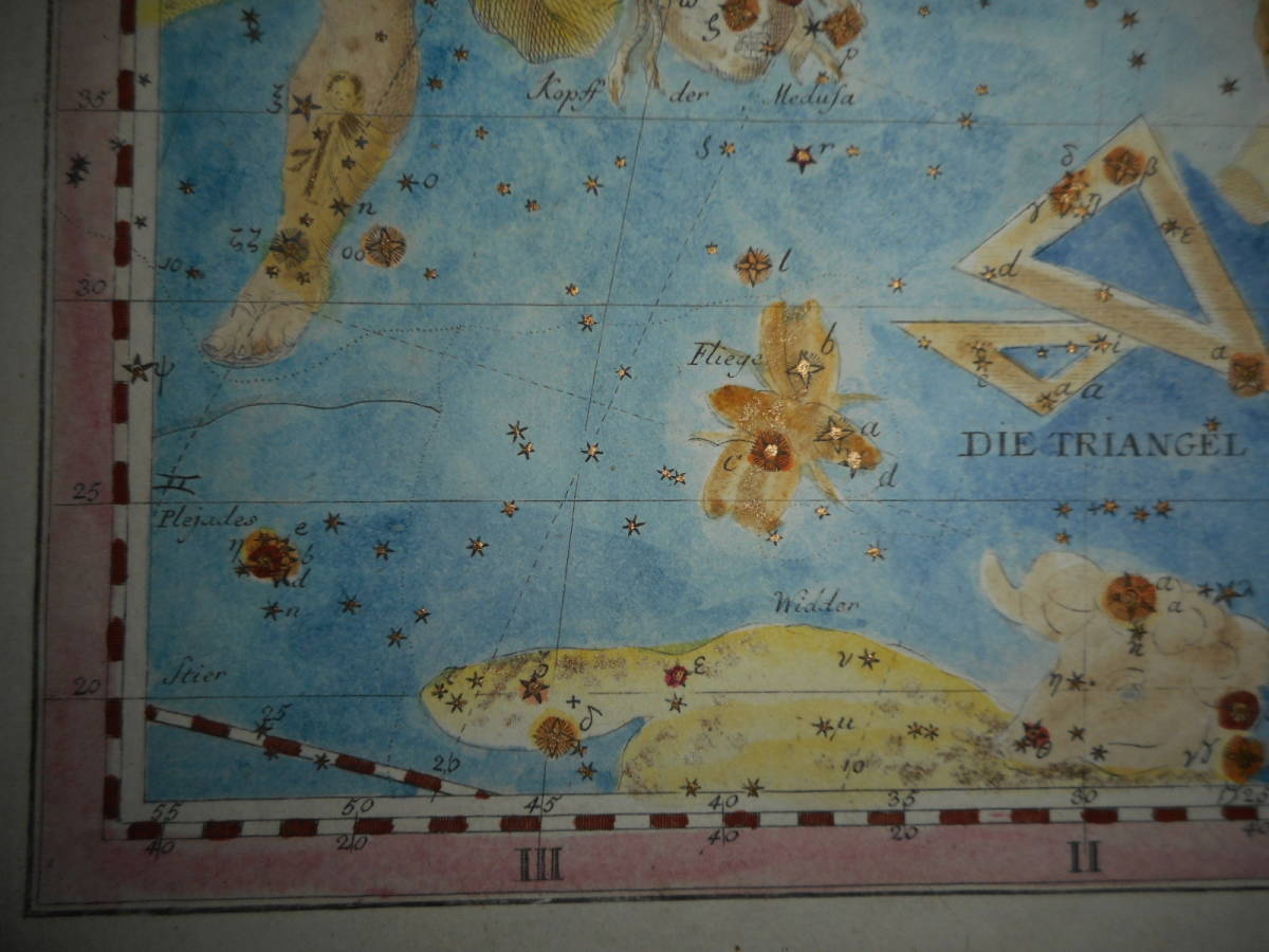 アンティーク、天文、天体、星座早見盤、手彩色銅版画、星図1805年『ボーデの星図アンドロメダ座』Star map, Planisphere, Celestial atlas - 天文、宇宙 アンティーク、天文、天体、星座早見盤、手彩色銅版画、星図1805年『ボーデの星図アンドロメダ座』Star map, Planisphere, Celestial atlas - 天文、宇宙