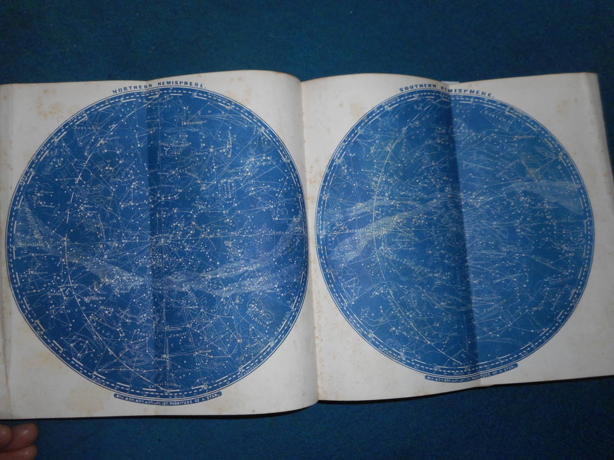 アンティーク、天文、月、惑星、彗星、星座早見盤、石版画、1857年『ブービエの天文学ガイド』Star map, Planisphere, Celestial atlas - 天文、宇宙 アンティーク、天文、月、惑星、彗星、星座早見盤、石版画、1857年『ブービエの天文学ガイド』Star map, Planisphere, Celestial atlas - 天文、宇宙