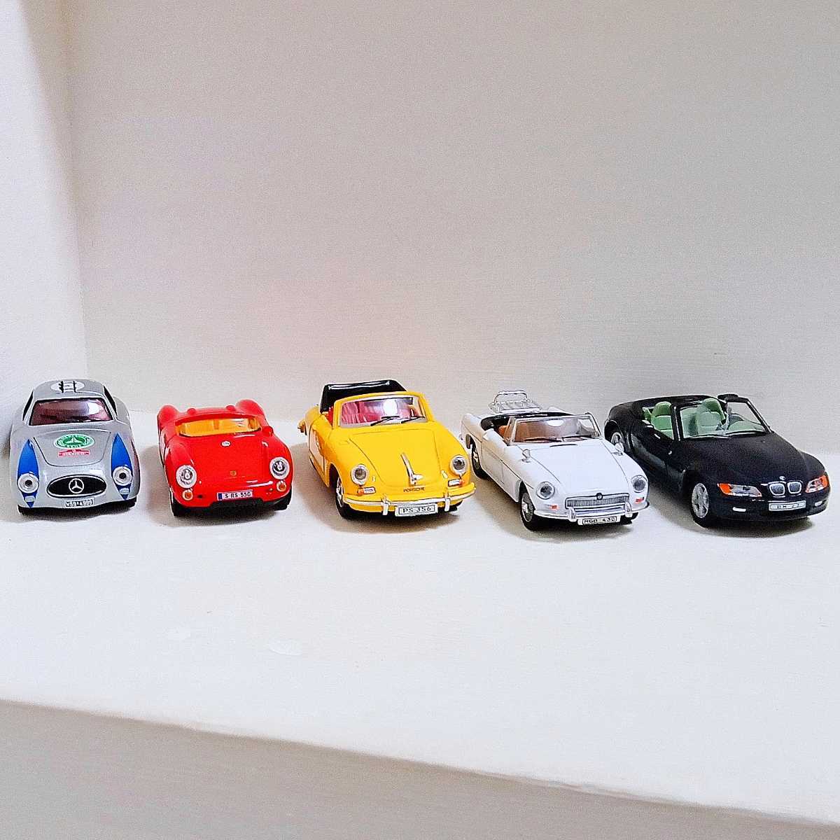  minicar 1/43 total length approximately 9cm~10cm Hongwell Porsche 550A*356C Spider MGB cabriolet Mercedes Benz 300SL (B.M.W.Z3) 4 pcs together 