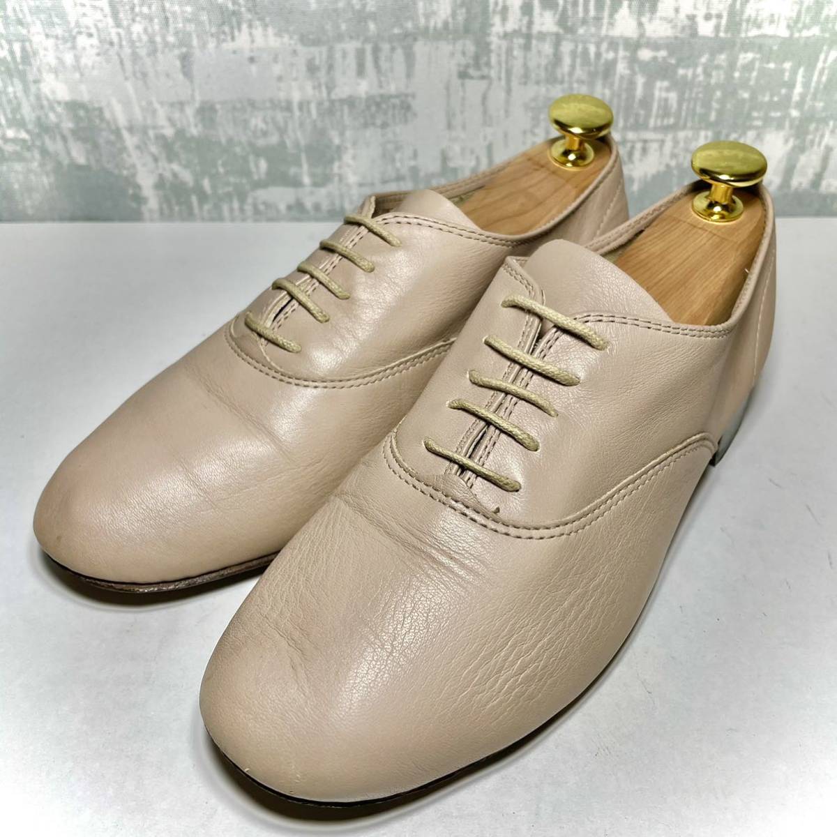 【フランス製!】repetto レペット 37 23.0cm ベージュ バレエシューズ オペラシューズ ダンスシューズ France製 レザー