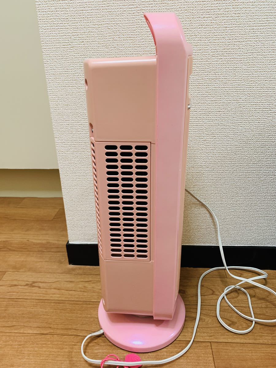 ミニタワー 冷風扇 タワー型扇風機 ピンク色中古_画像4