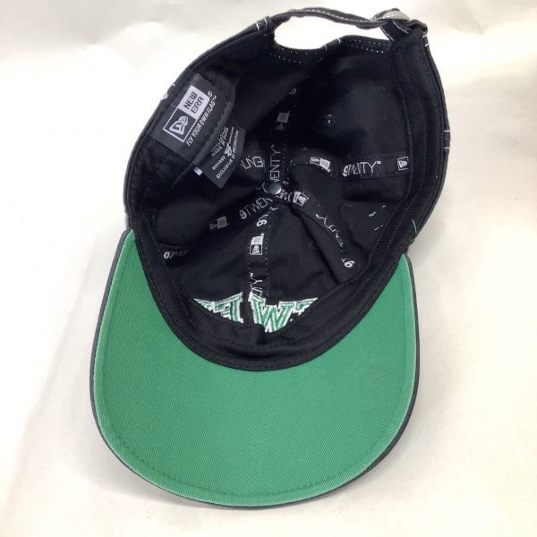 雰囲気抜群 ニューエラ NEWERA NY 肉厚刺繍 ベースボールキャップ ブラック グリーン フリーサイズ サイズ調節可能 帽子 CAP_画像6