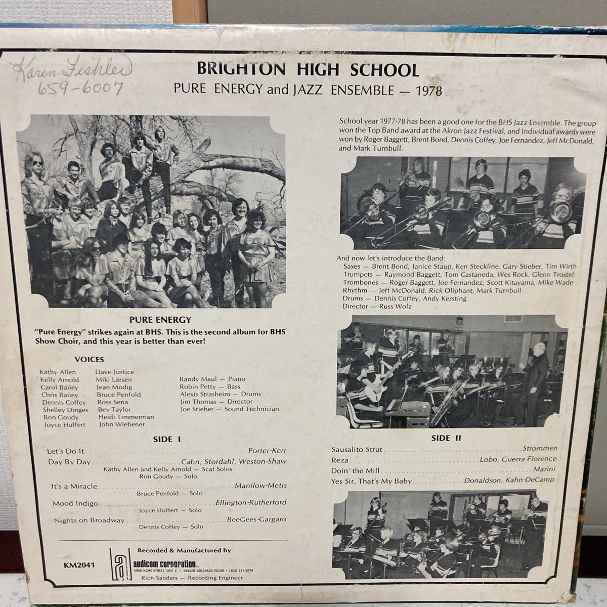 BRIGHTON HIGH SCHOOL、レアプライベート、オルガンバー、学生バンドジャズ、JAZZ_画像2