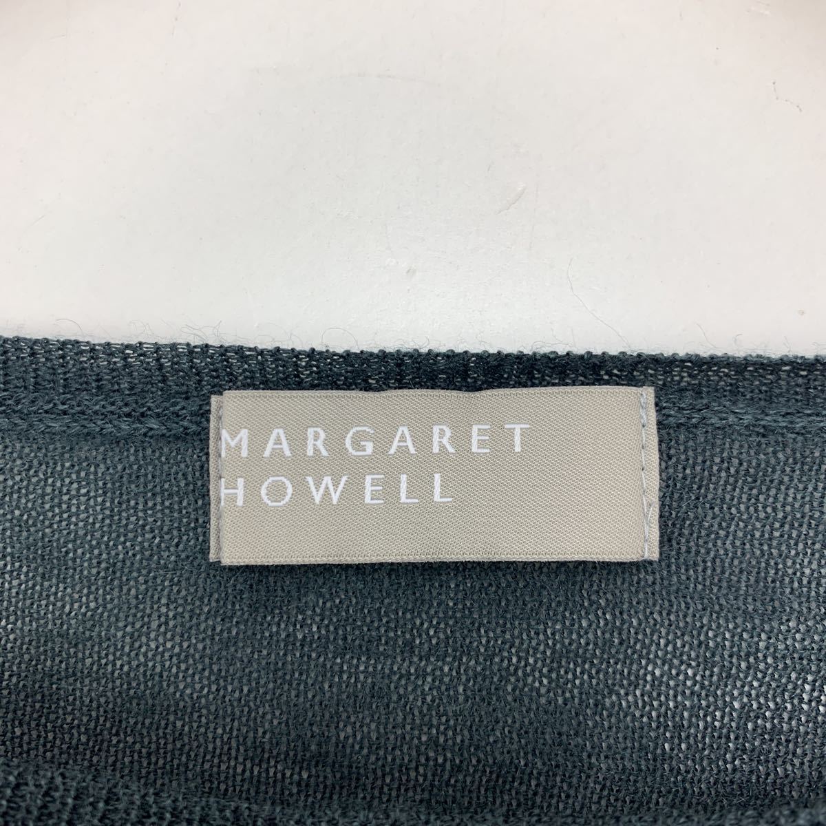 マーガレットハウエル ★ MARGARET HOWELL ★ MHL. 着心地抜群♪ 長袖 カットソー ニット Tシャツ 麻混 チャコールブラック 2サイズ■CA57_画像5