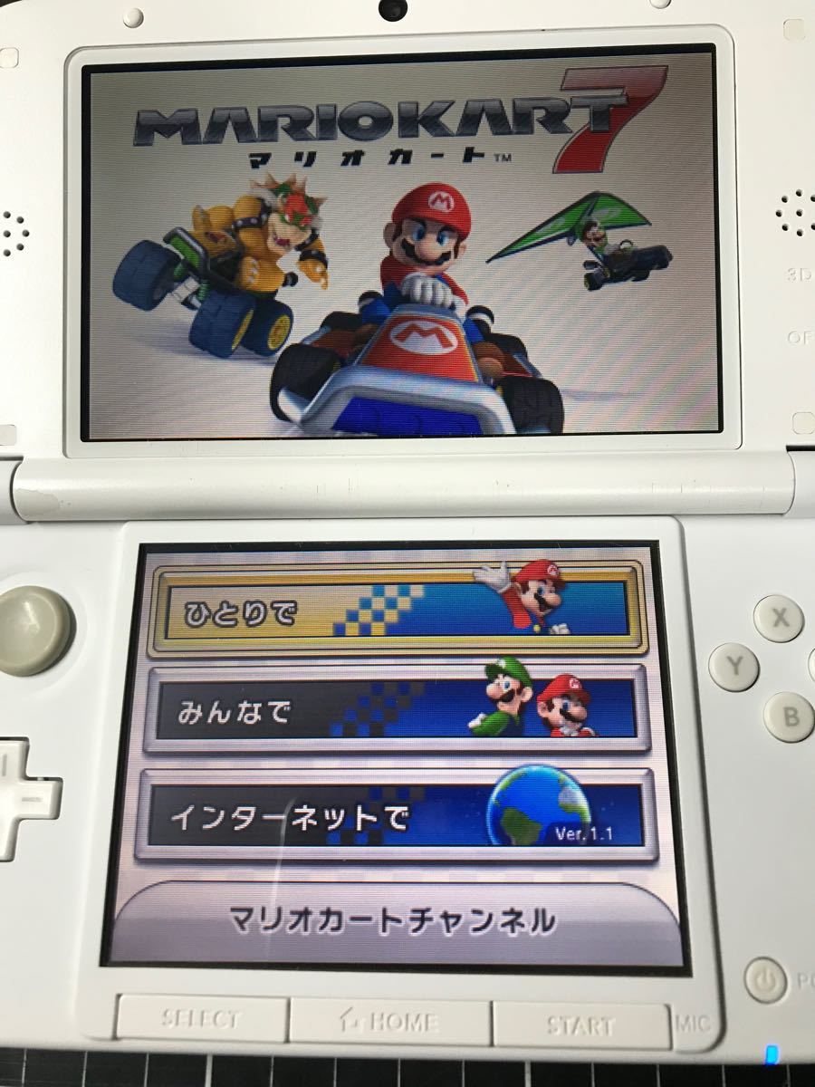 ニンテンドー3DS LL ミント×ホワイト　良品　動作確認、アルコール清掃済み