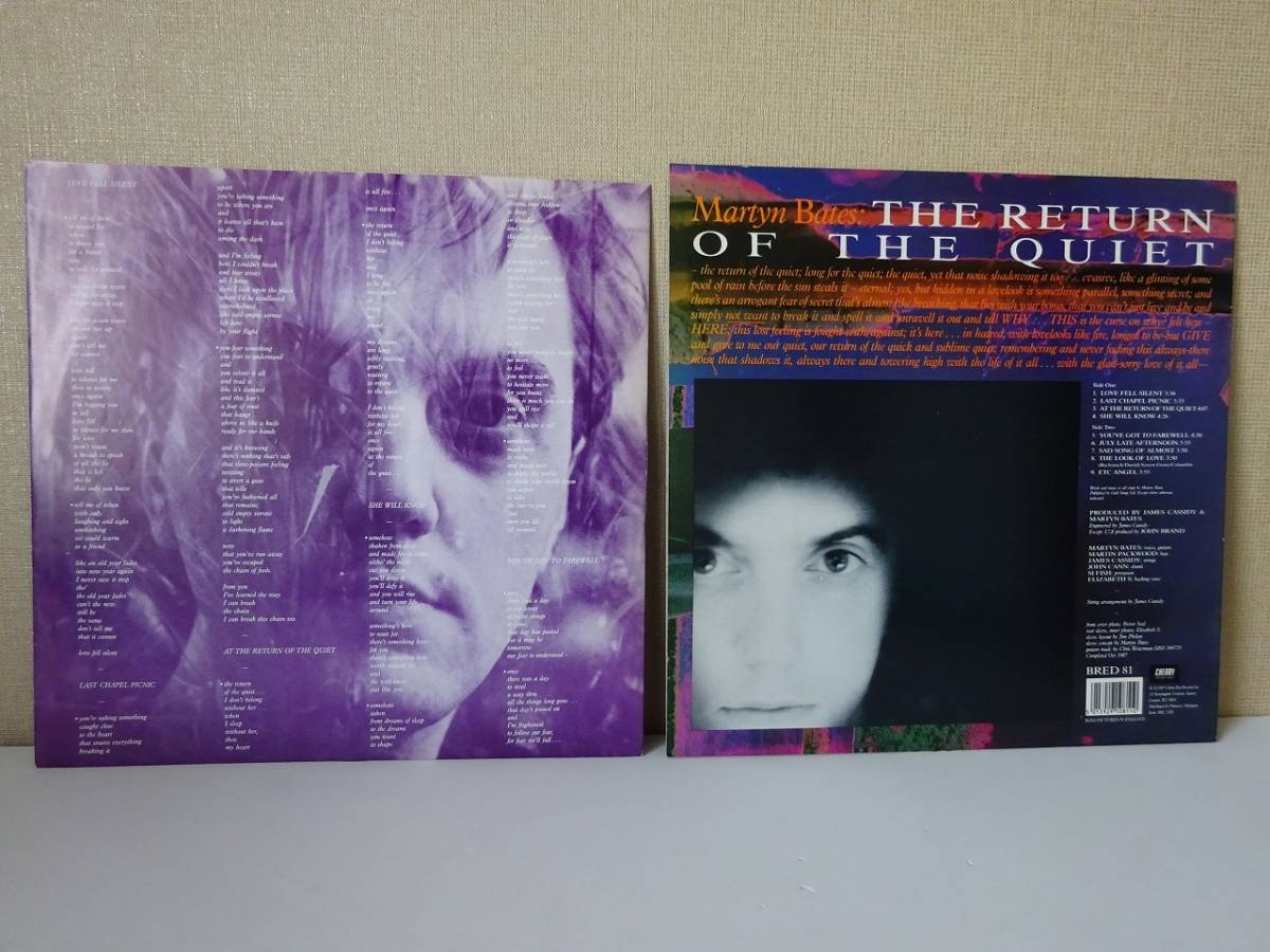 used★UK盤★LP / MARTYN BATES マーティン・ベイツ THE RETURN OF THE QUIET / EYELESS IN GAZA / CHERRY RED【インナースリーヴ/BRED81】_画像2