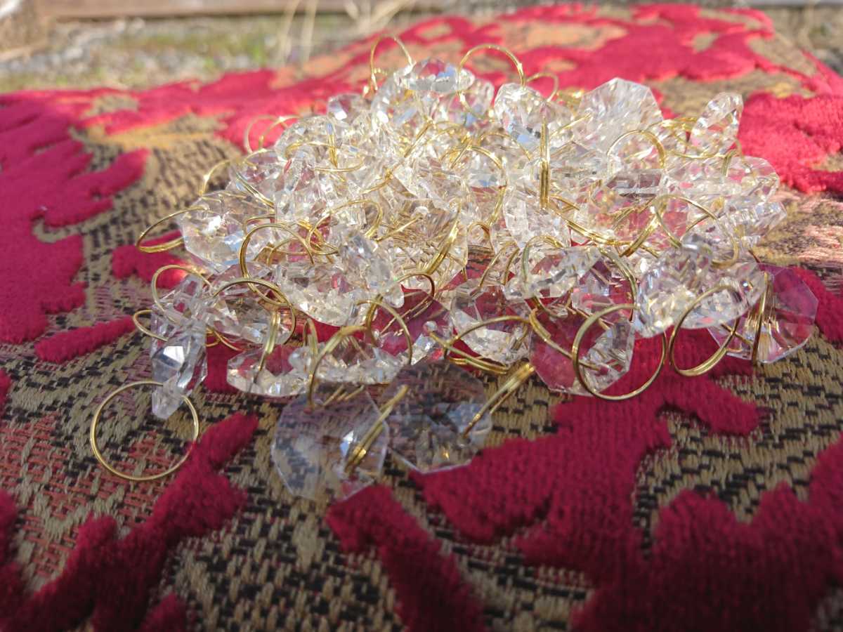  chandelier. beads.500 piece, original work, repair. glass, crystal beads.14 millimeter. ring attaching 