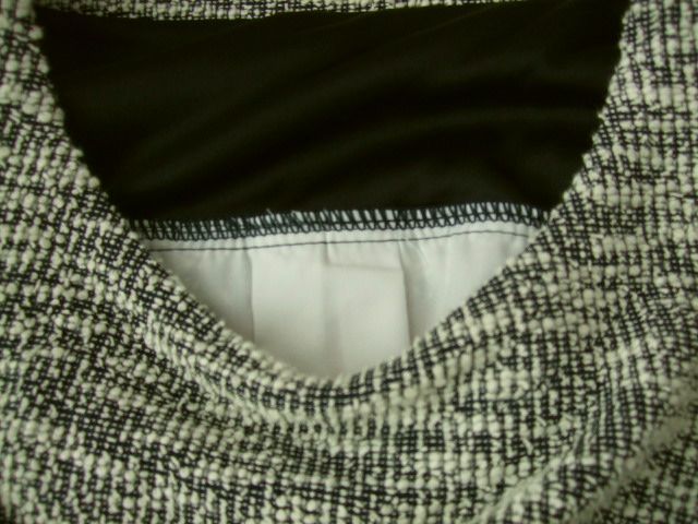 レディース新品A766■Lサイズ■白×白黒ツイード風長袖シャツ重ね着風トップス_画像3