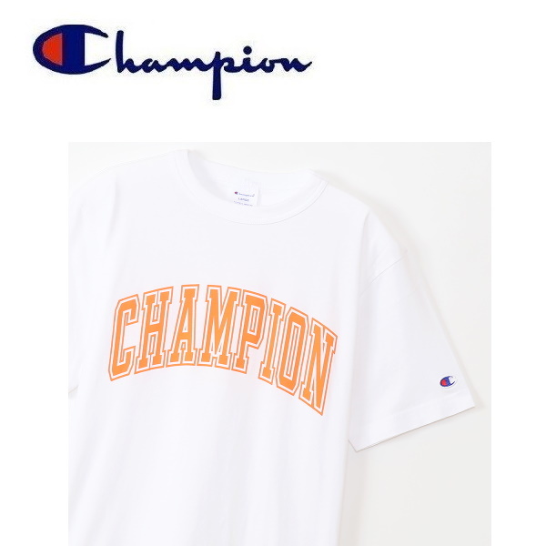 Champion チャンピオン ラバープリントロゴＴシャツ ホワイト M　C3-T306　メンズ　半袖　アメカジ_画像2