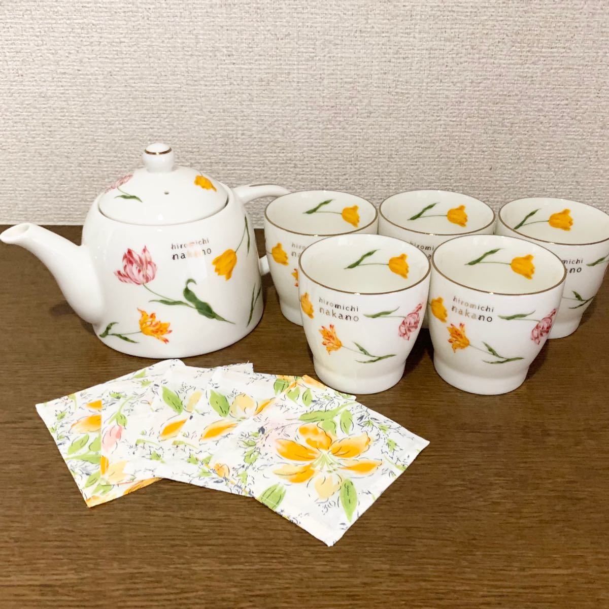 hiromichi nakano   茶器セット　ティーポットセット　　ティーカップ　コースター付き　食器　キッチン用品　陶器