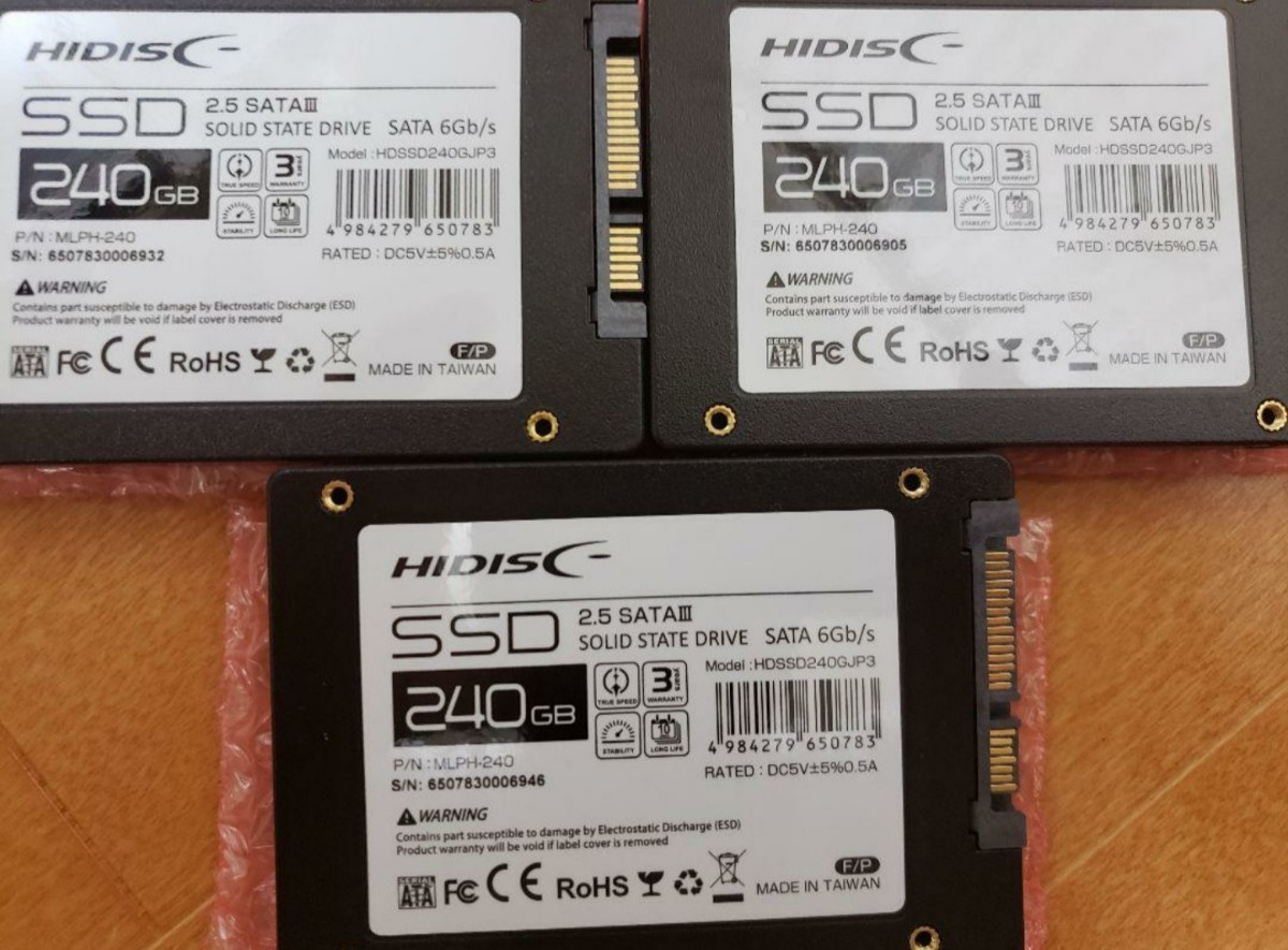 新品未使用 HIDISC SSD 240GB 3枚セット