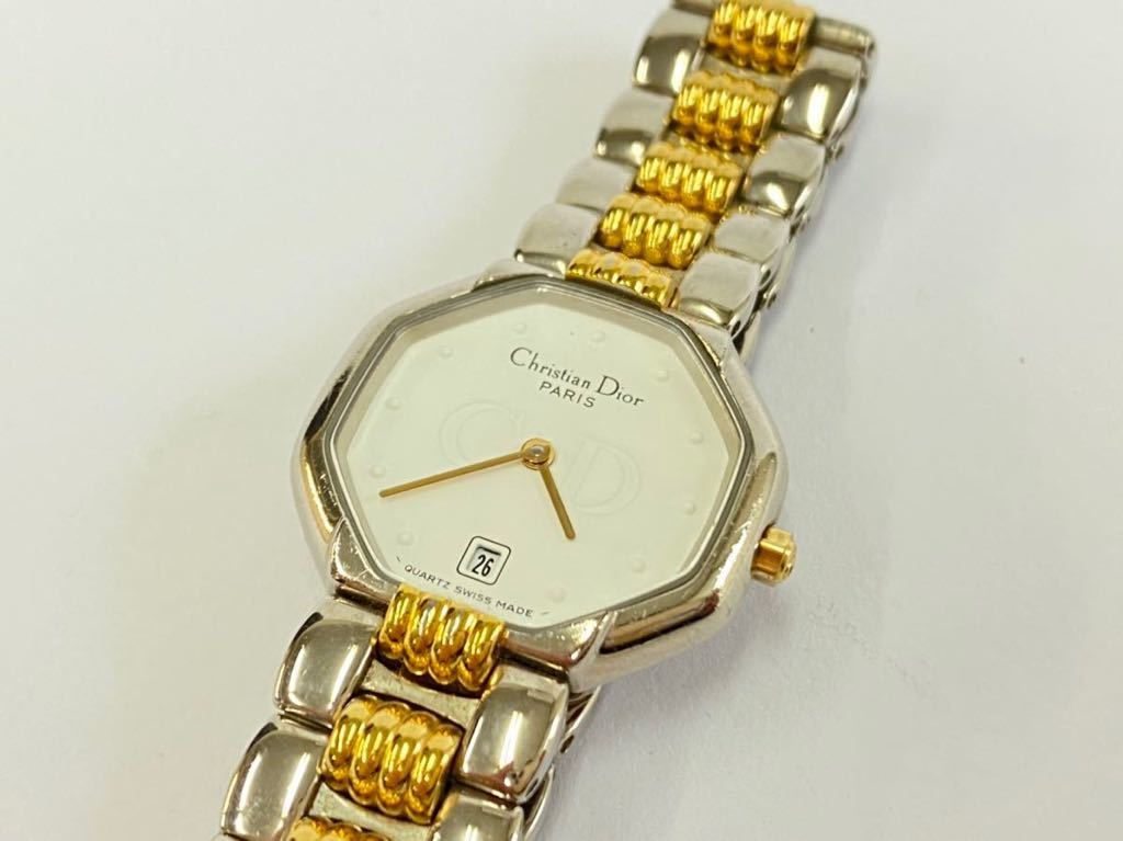 美品 Christian Dior クリスチャンディオール レディース腕時計 白文字