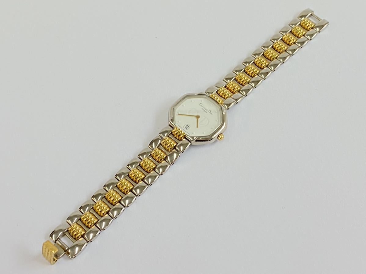 美品 Christian Dior クリスチャンディオール レディース腕時計 白文字