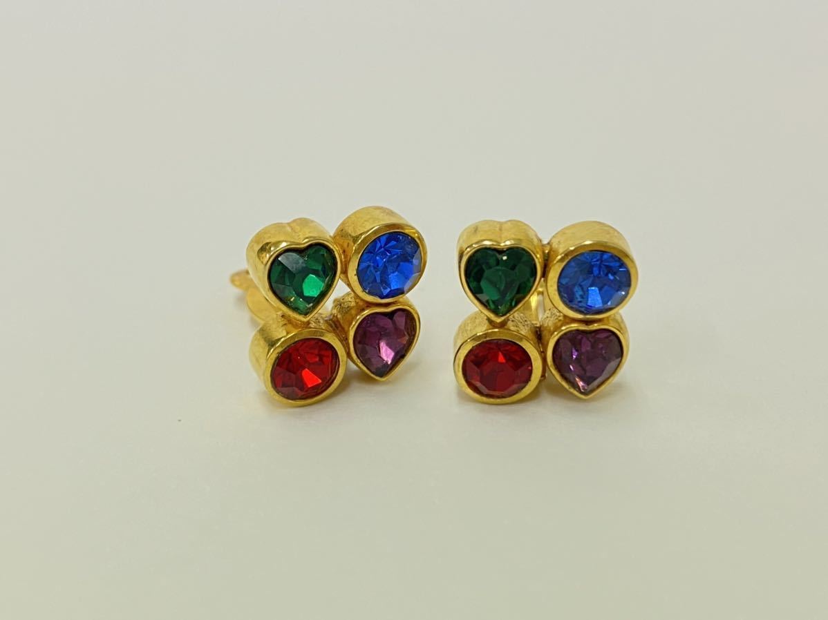 イヴサンローラン YSL イヤリング カラーストーン ヴィンテージ カラー
