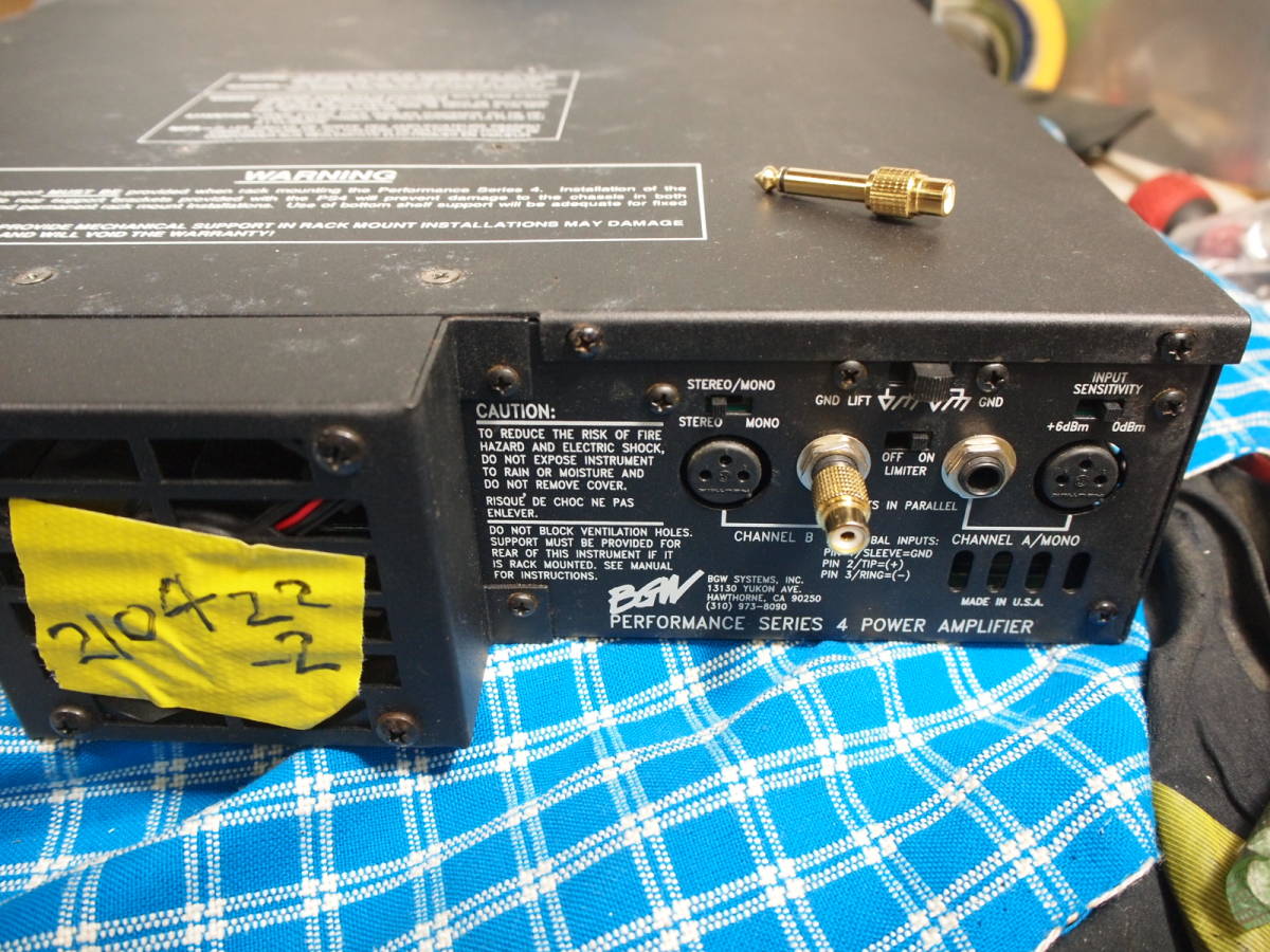 特価HOT⊐ ヤフオク! PERFORMANCE SERIES 4 完動品... - BGW パワーアンプ 大特価新品