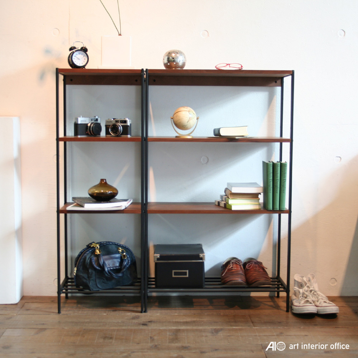 シェルフ 本棚 ブラウン anthem Slim Rack4段 アンセム スリムラック