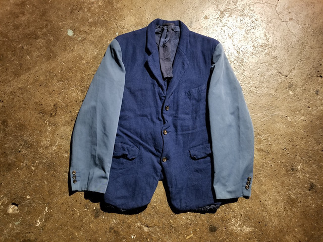 COMME des GARCONS HOMME PLUS 94AW 袖切替ウール縮絨ジャケット 1994AW コムデギャルソンオムプリュス 初期縮絨 オフビートユーモア 90s