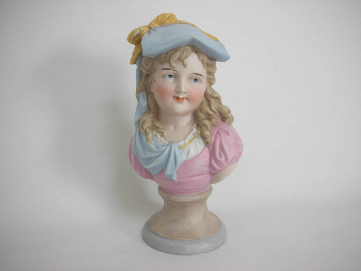 アンティーク19世紀フランス少女胸像★西洋陶器　西洋骨董　西洋アンティーク