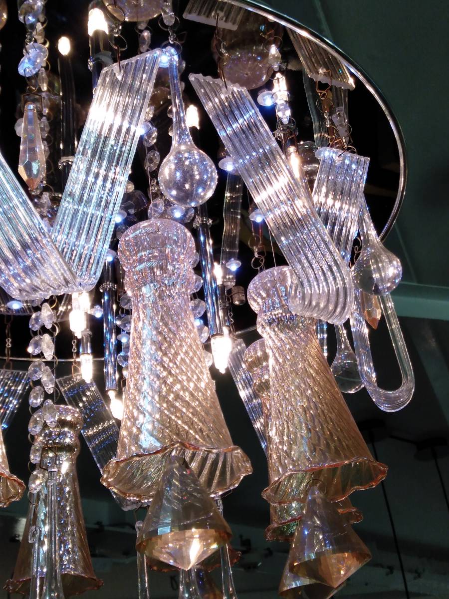 展示品販売　デザインシャンデリア　シャンパングラス　LED　ハロゲン　クリスタルの輝きで優雅な　シャンデリア_画像5