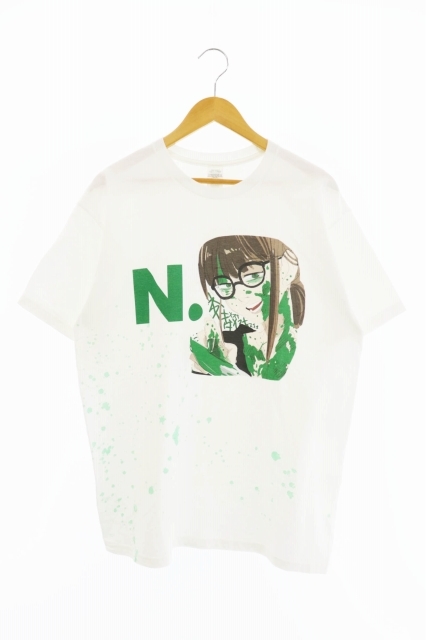 JUN INAGAWA ジュン イナガワ × NIGHT CLUB ナイト クラブ 19SS PSYCHO T shirt サイコ プリント 半袖Tシャツ L 白 ホワイト 210412 0040_画像1