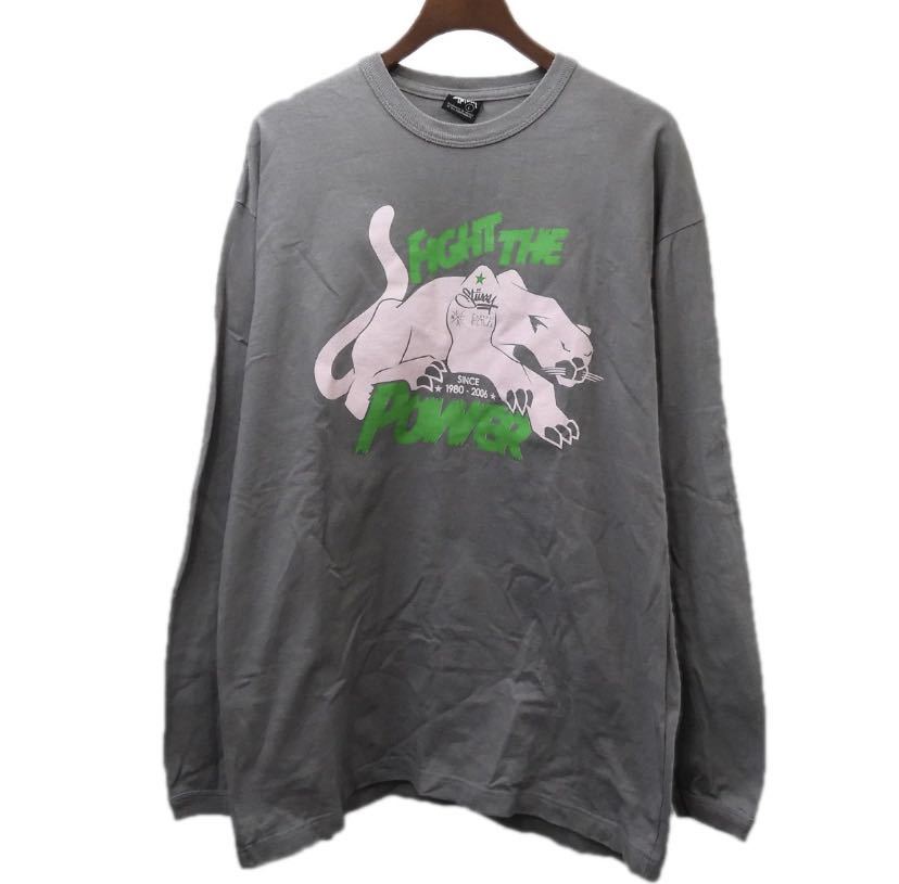 人気スポー新作 THE 【中古】Stussy FIGHT POWER 【290320】(ステューシー) サイズ:L グレー 長袖Tシャツ 長袖Tシャツ 人気スポー新作 THE 【中古】Stussy FIGHT POWER 【290320】(ステューシー) サイズ:L グレー 長袖Tシャツ 長袖Tシャツ