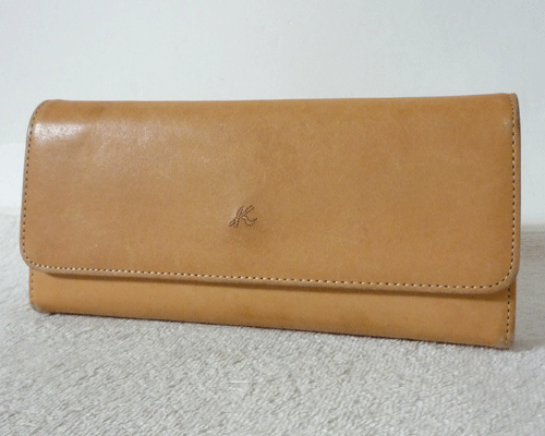  Kitamura Kitamura leather brown group light brown group long wallet long wallet lady's 