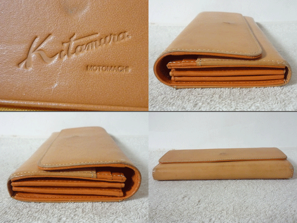  Kitamura Kitamura leather brown group light brown group long wallet long wallet lady's 