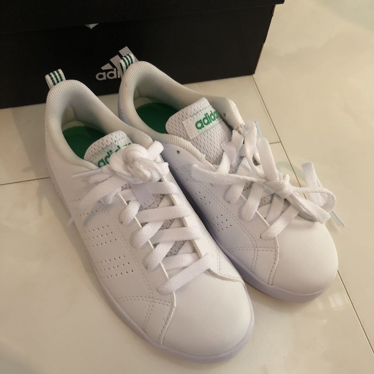  новый товар [ Adidas ]20.0 зеленый VALCLEAN2 K bar clean Kids спортивные туфли low cut мужчина девочка посещение школы обувь 